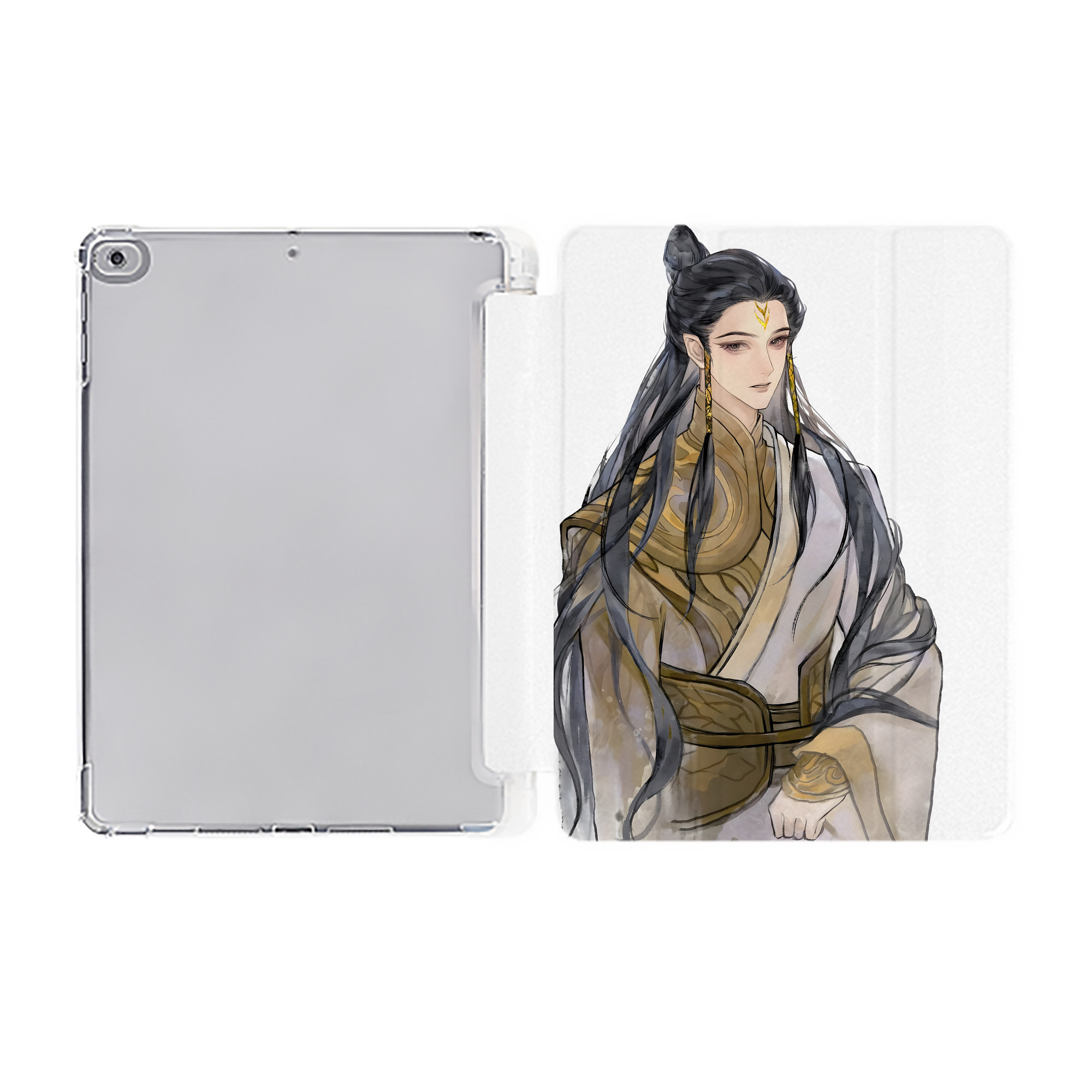 （画像用） Ne Zha 2 ナタ 魔童の大暴れ IPad ケース ペン収納付き 三つ折りスタンド PUレザー×シリコン 対応機種9.5/10.5/10.9インチ